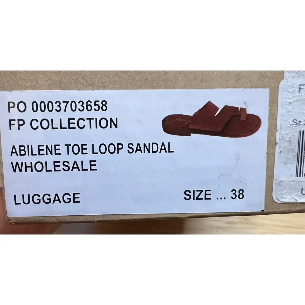 Free People US8/EU 38 Leather Abilene Top Loop Flat Sandal new - Picture 5 of 5